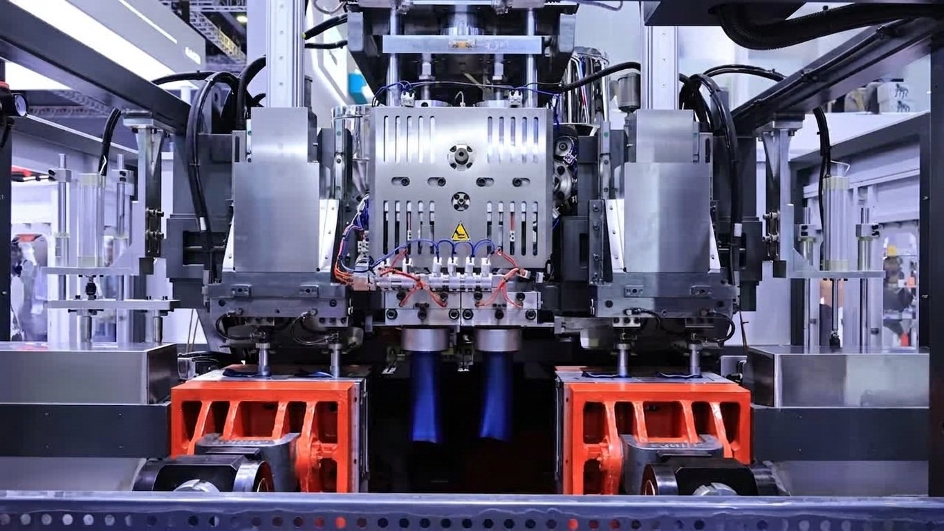 all electric blow molding machine servo motor drive system internal view Sailwin
