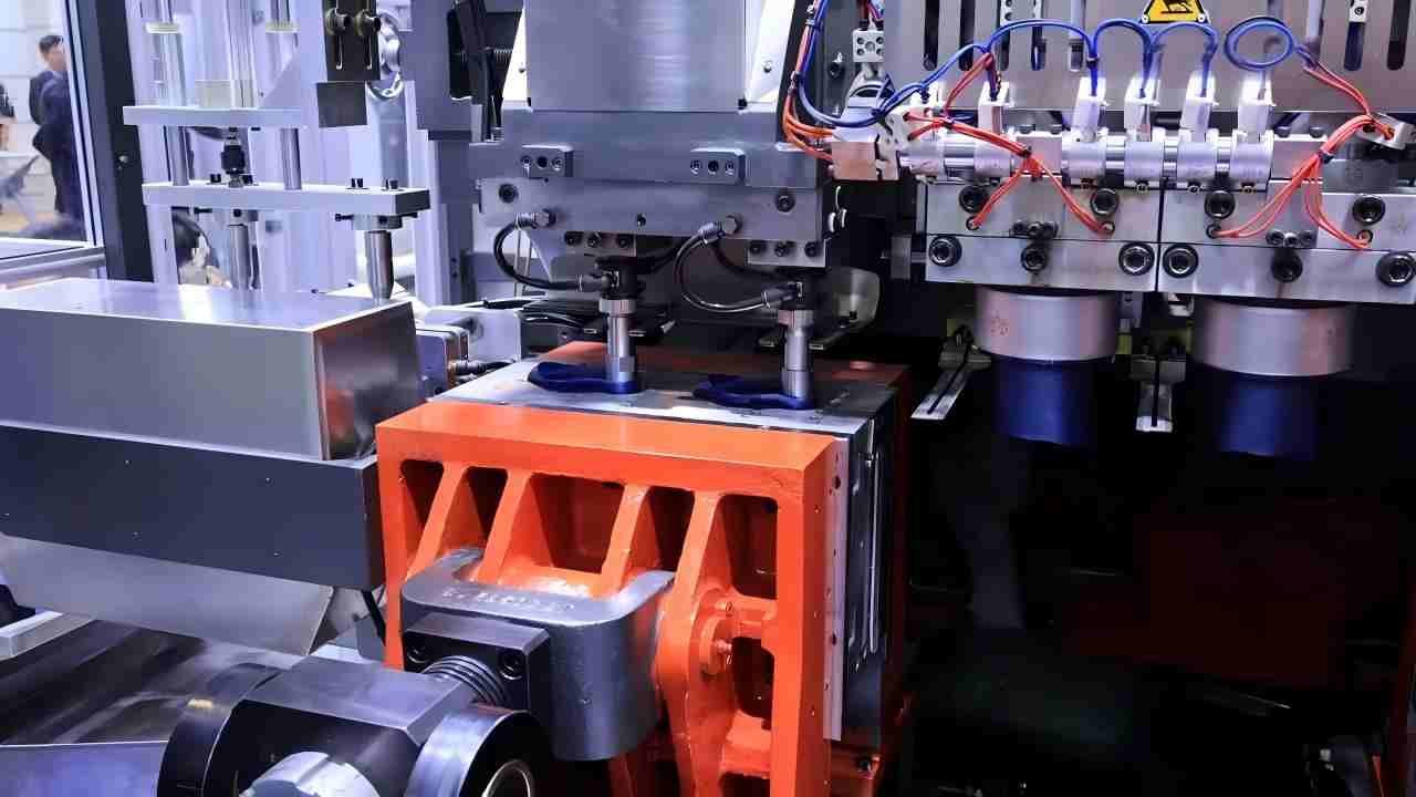 all electric extrusion blow molding machine crank link clamping system servo driven