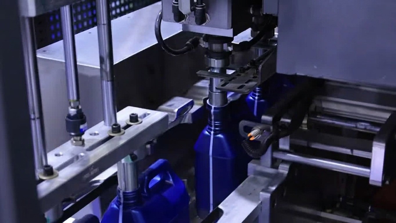 all electric blow molding machine multi cavity mold clamping system