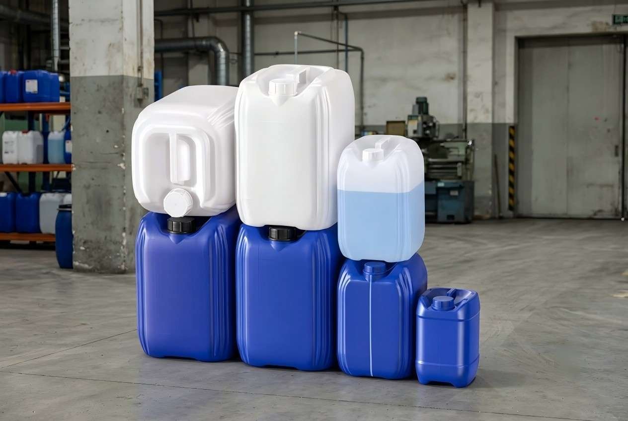 60L stackable HDPE drum produced by SW-S60L accumulator blow molding machine