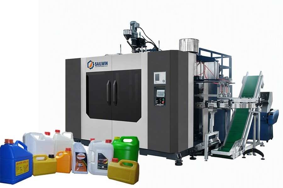 HDPE jerrycan 5L 10L 20L extrusion blow molding machine output