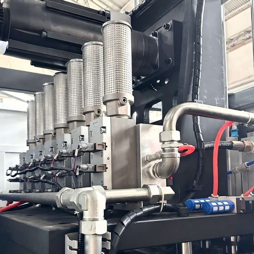high speed PET blow molding machine air recovery system internal view Sailwin