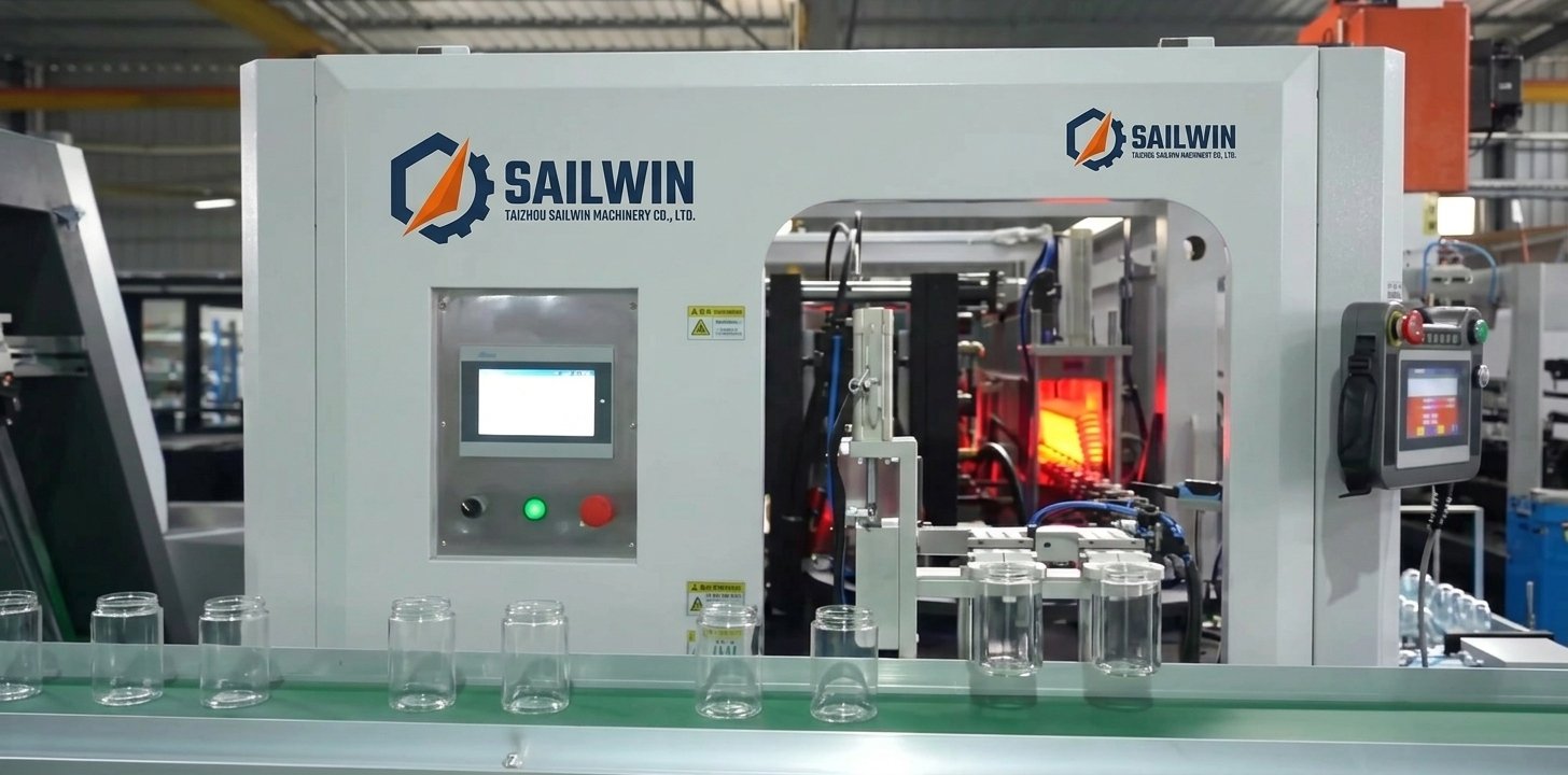 4 cavity wide neck PET jar blow molding machine SW-J4-105 Sailwin factory