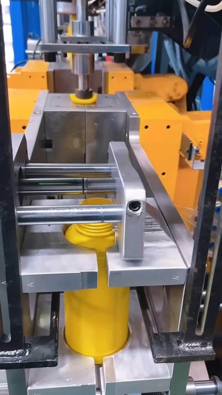 multilayer coextrusion blow molding machine die head parison drop clamping yellow HDPE