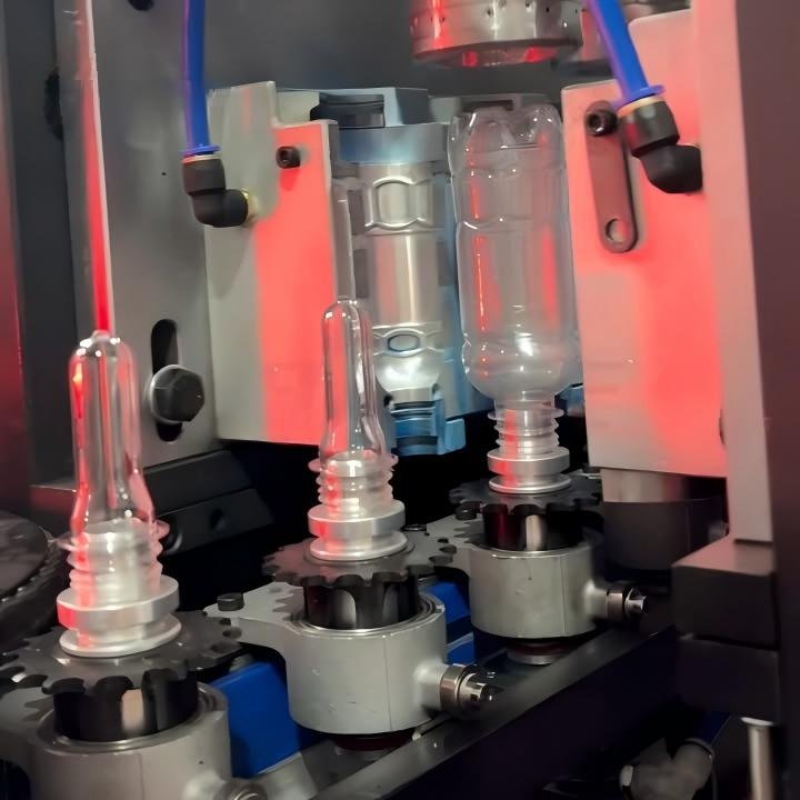 PET water bottle blowing machine 2 cavity blowing station bottle forming process Sailwin