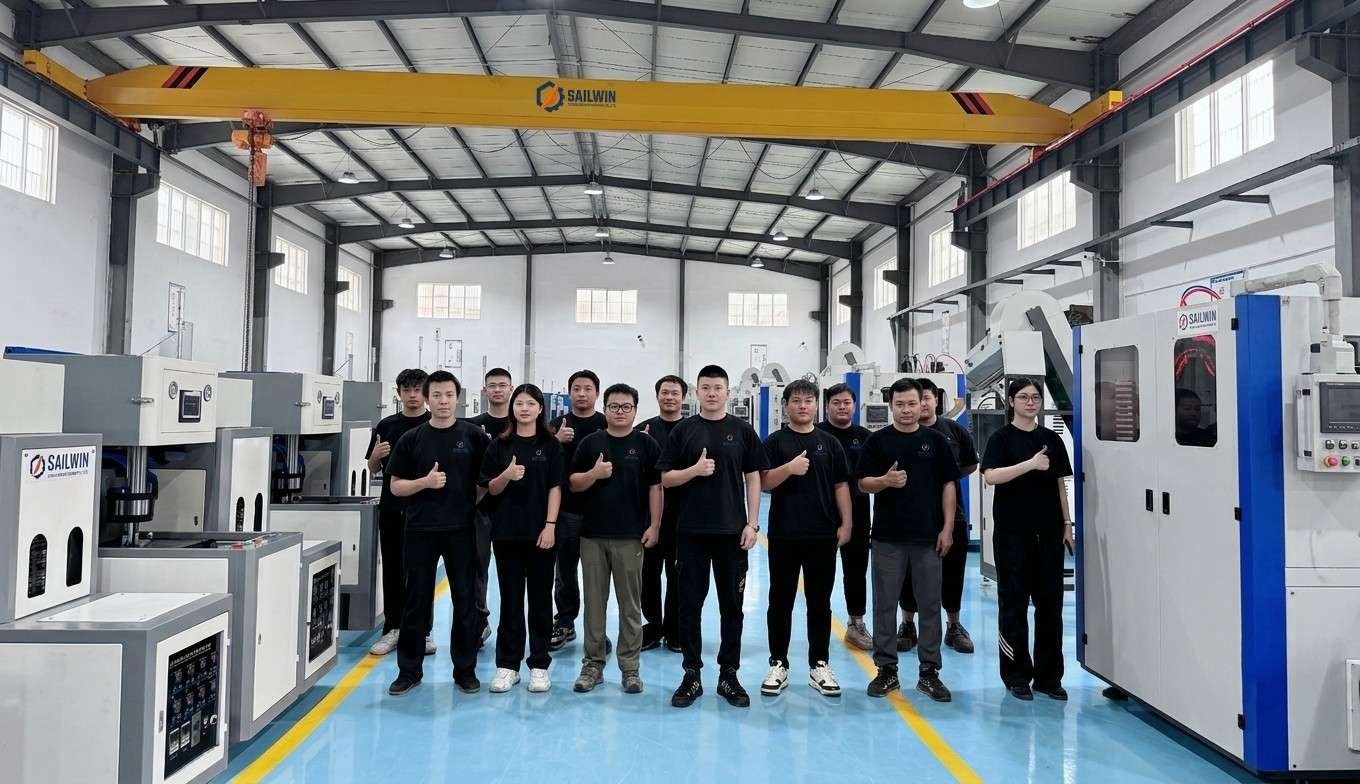 Sailwin blow molding machine factory management team professional engineering leadership