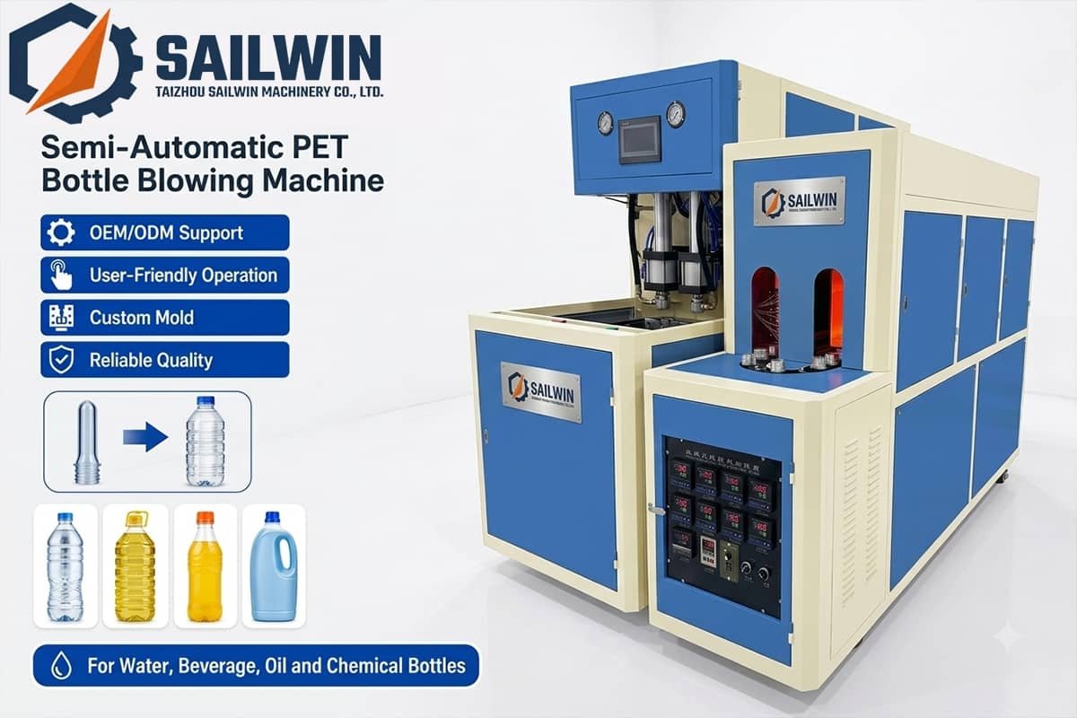 High Output Series Semi Automatic PET Blow Molding Machine