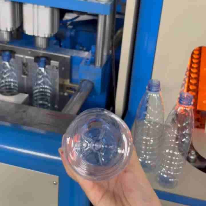 SW-2000-2 semi automatic PET blow molding machine finished PET bottle quality check output