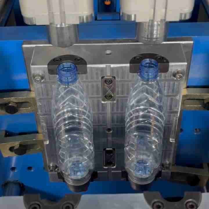 SW-2000-2 semi automatic PET blow molding machine open mold 2 cavity pet bottle