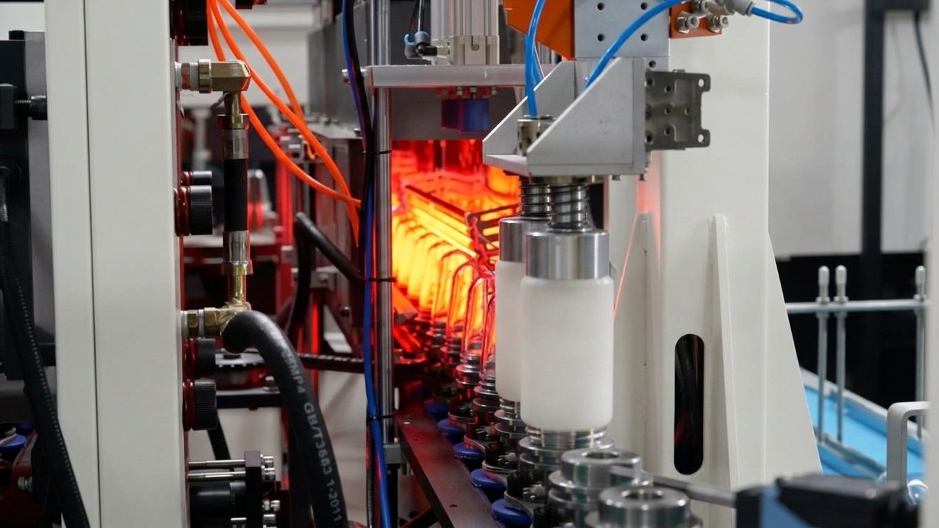 wide mouth jar blow molding machine preform transfer heating process Sailwin