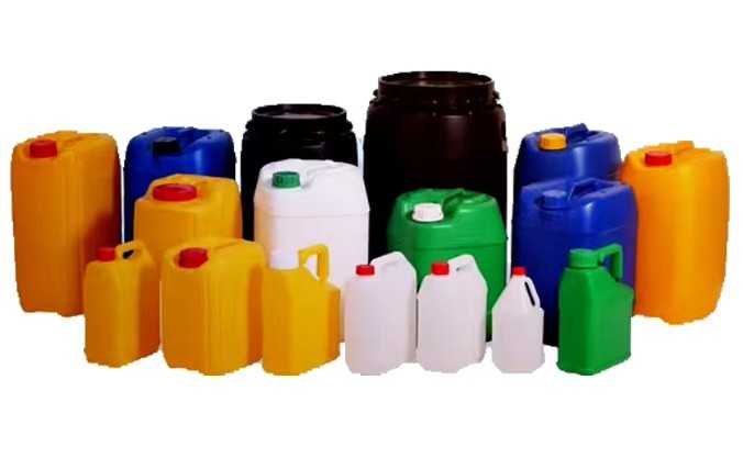 Chemical drums, industrial jerrycans, and heavy duty plastic barrels in various sizes and colors manufactured on accumulator blow molding machine — Sailwin