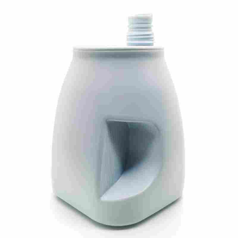 Complex Container with Integrated Handle and Spout Custom OEM blow molded plastic bottle with threaded spout neck and built-in recessed handle geometry — Sailwin
