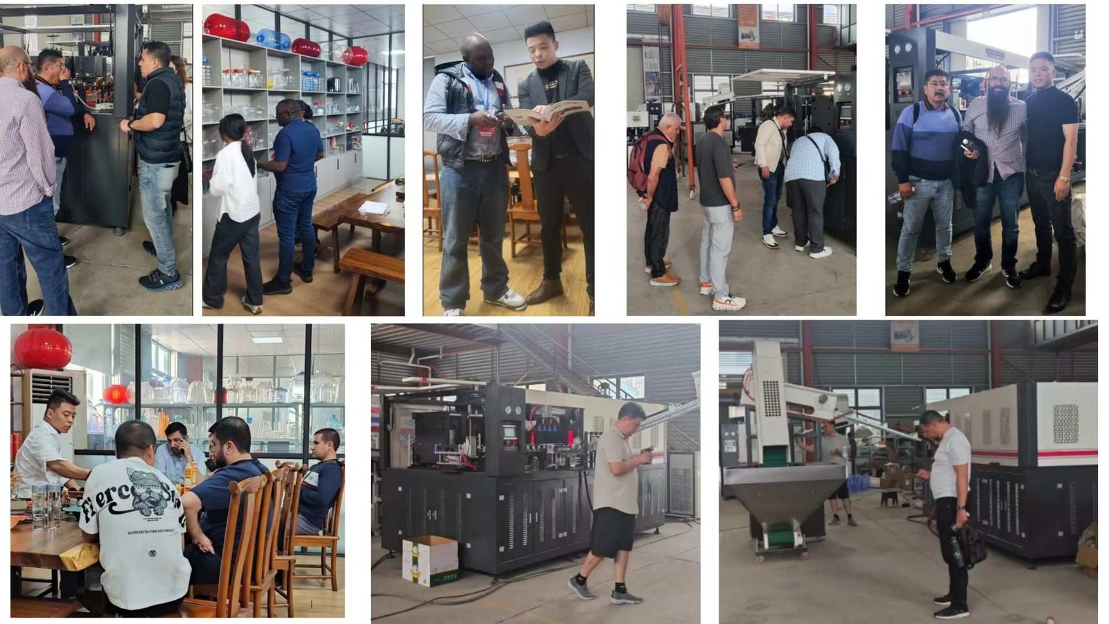 International customer factory acceptance inspection and professional technical training on Sailwin blow molding machinery — Sailwin