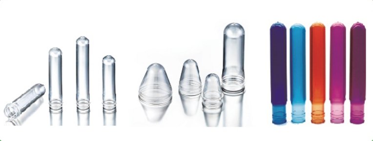 PET preform samples produced by pet preform injection molding machine