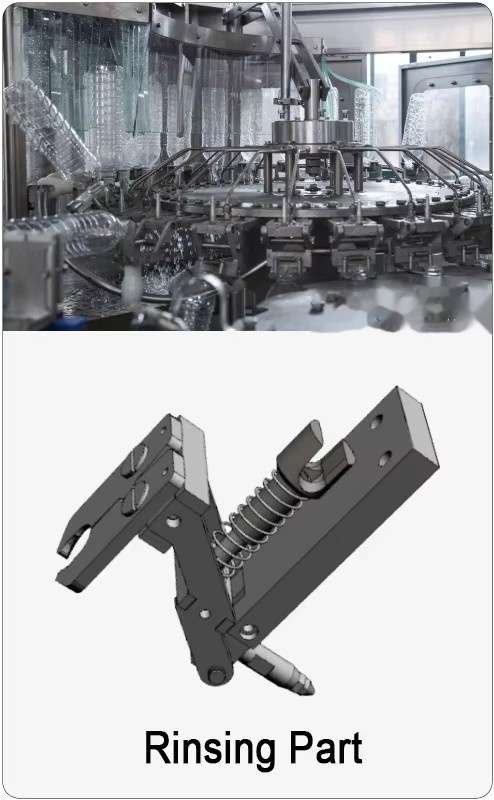Sailwin stainless steel sanitary bottle rinsing grippers and piping